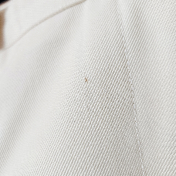 Vintage 70s Cream White Fine Wool Twill Culottes Made In France XS - Picture 13 of 15